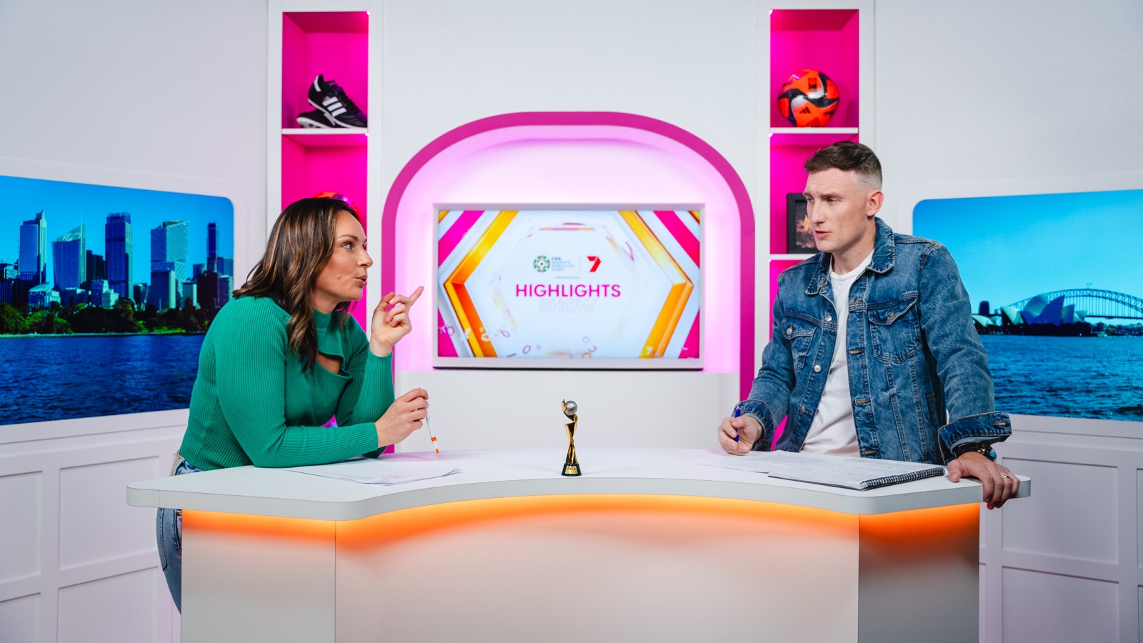 Lee on the FIFA Womens World Cup highlights desk
