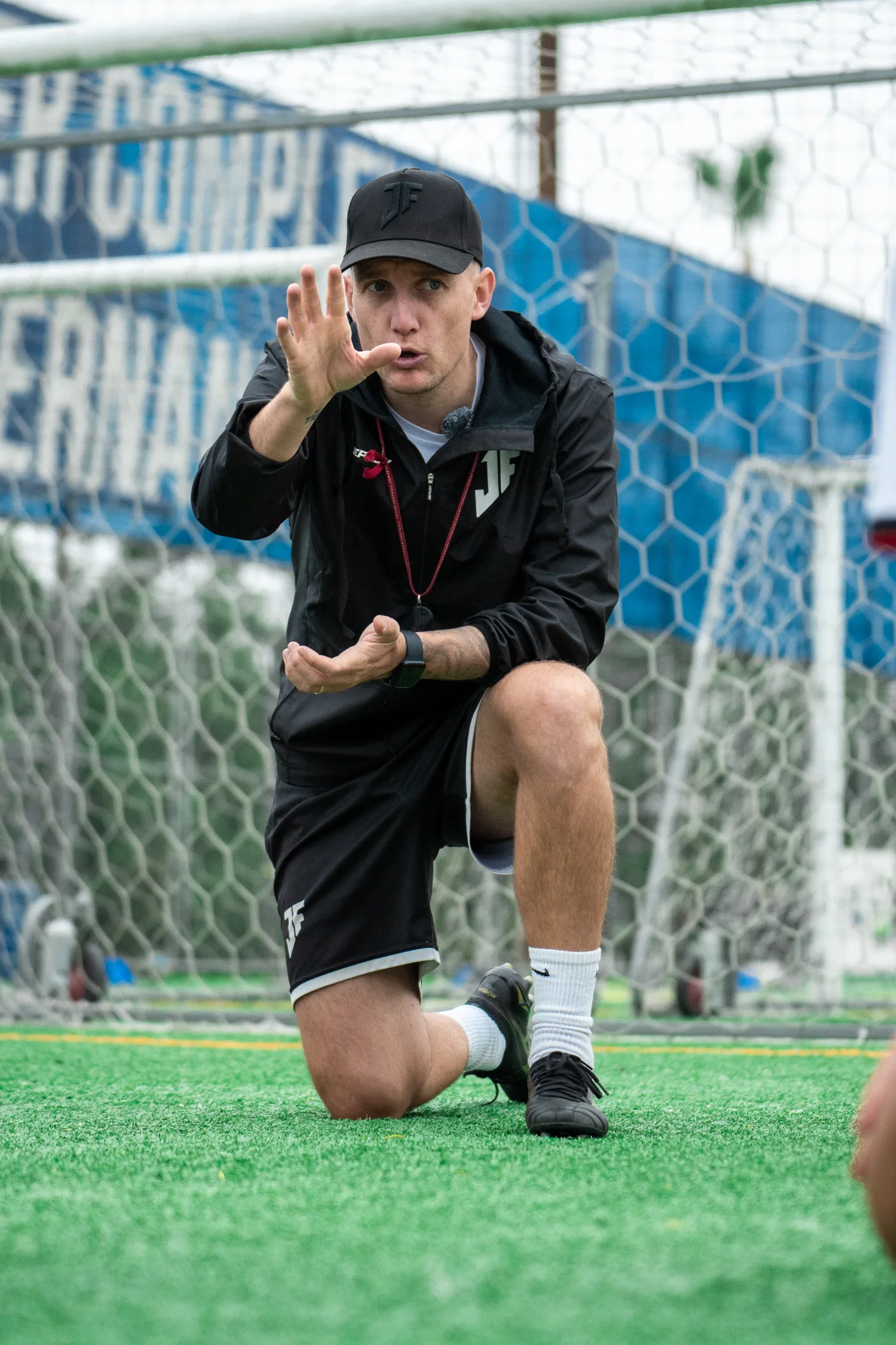 Lee Jones, founder of Joner Football, on the pitch