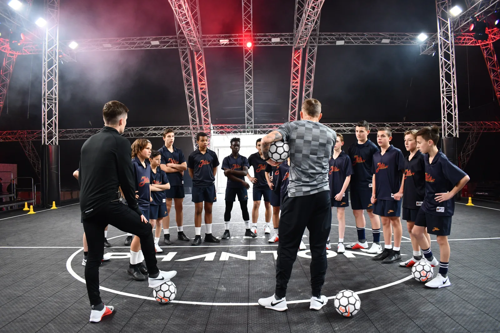 Lee Jones coaching young players