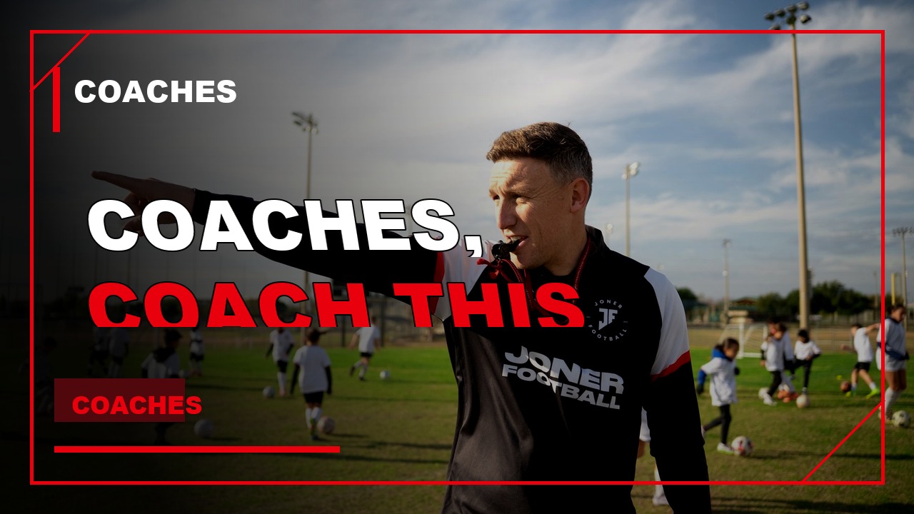 Lee Jones coaching on pitch with Coaches Coach This thumbnail text for Joner Football coaches blog
