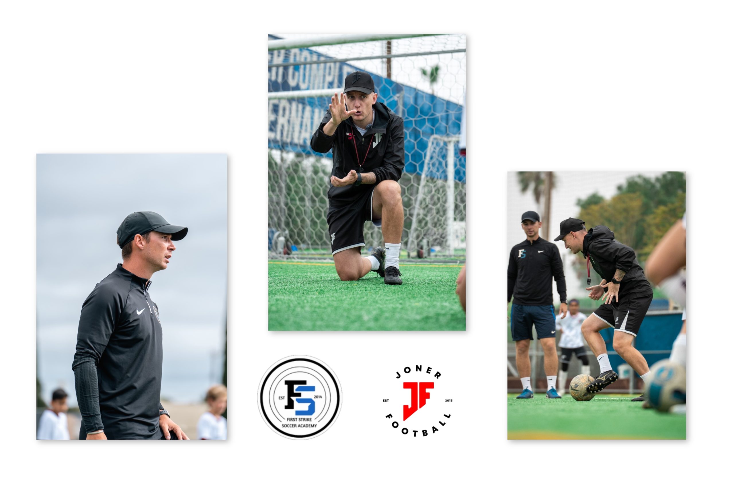 Lee Jones and Bradley Mulvey coaching players at the LA Complete Player Experience